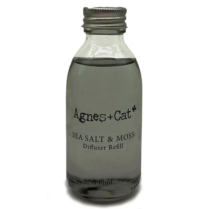 Agnes + Cat Reed Diffuser Refill - Seasalt and Moss 150ml for Fresh Home Fragrance - Everyday Bargainz