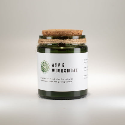 Woodwick Soy Candle Ash & Woodsmoke - Embrace the Cozy Warmth of Nature