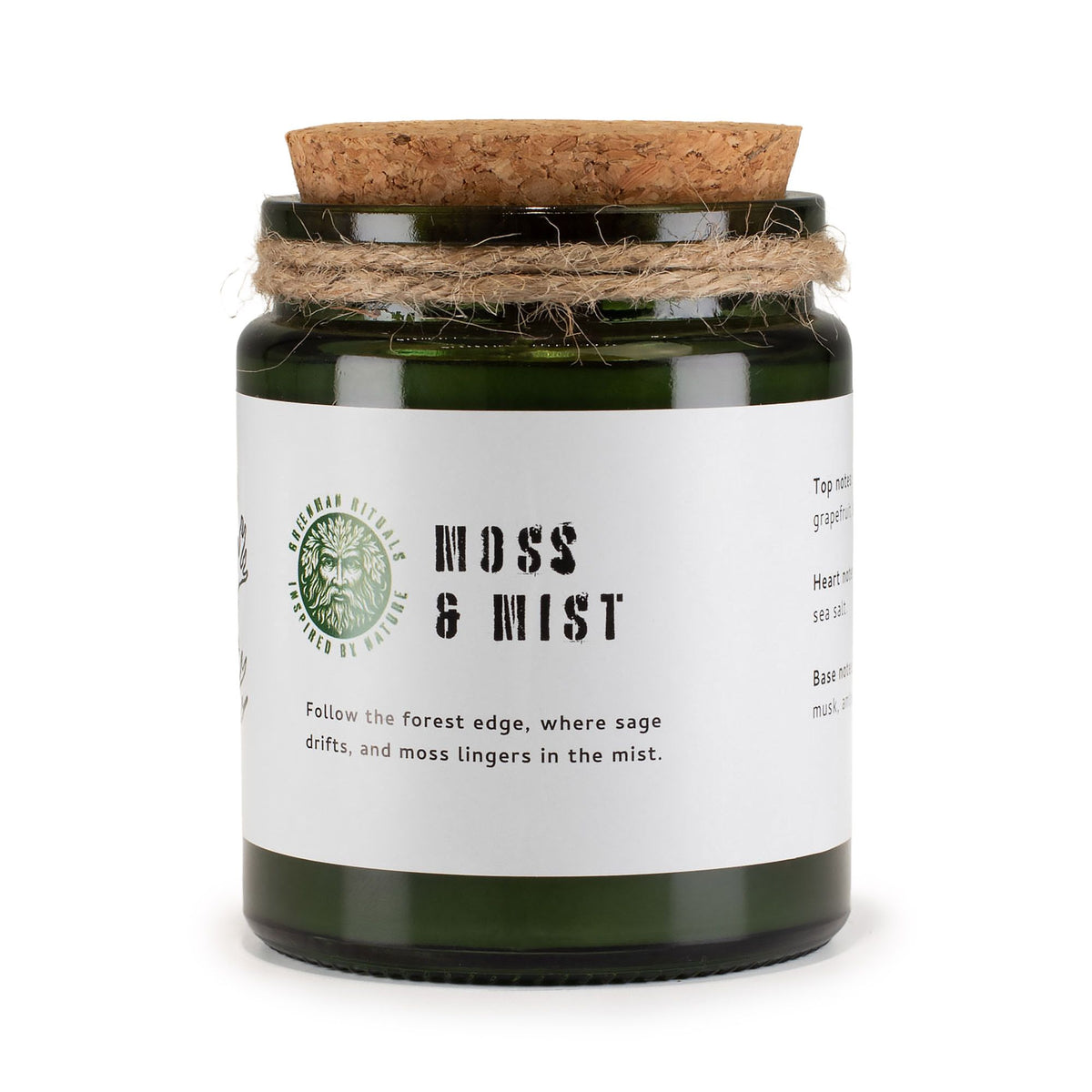 Woodwick Soy Candle - Greenman Moss & Mist: Immerse Yourself in Nature's Serenity