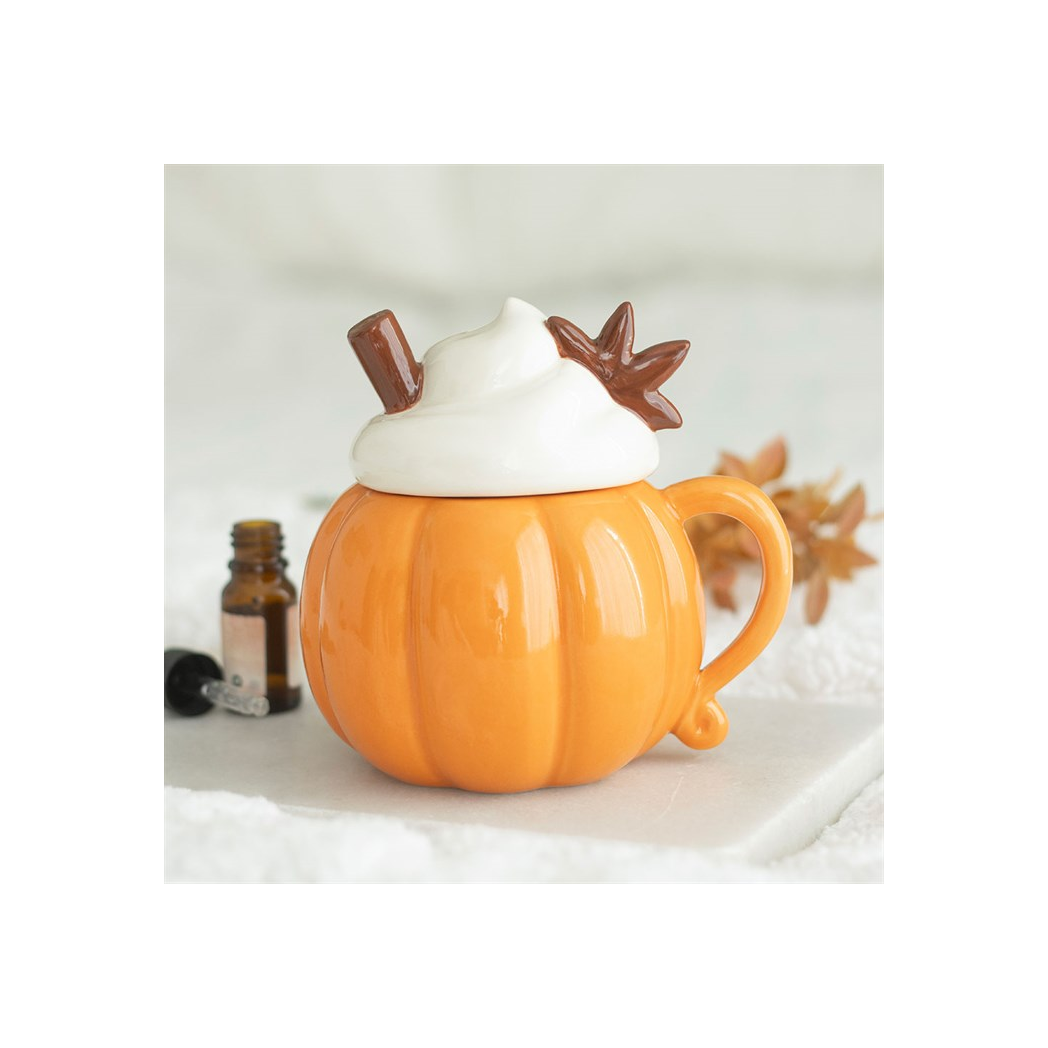 N/A Pumpkin Cream Lidded Oil Burner and Wax Warmer -