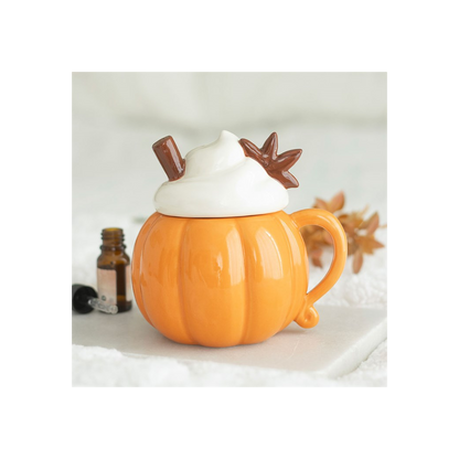 N/A Pumpkin Cream Lidded Oil Burner and Wax Warmer -