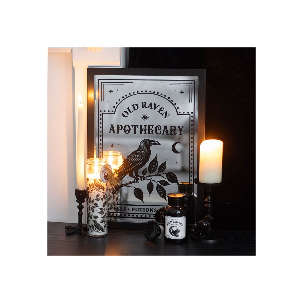 N/A Mystic Raven Pillar Candle Holder -