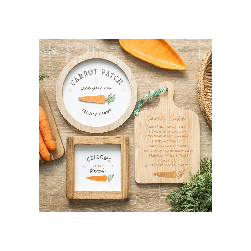 Carrot Patch Wall Plaque – 3D Bunny Decor