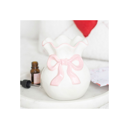 N/A White and Pink Bow Oil Burner -