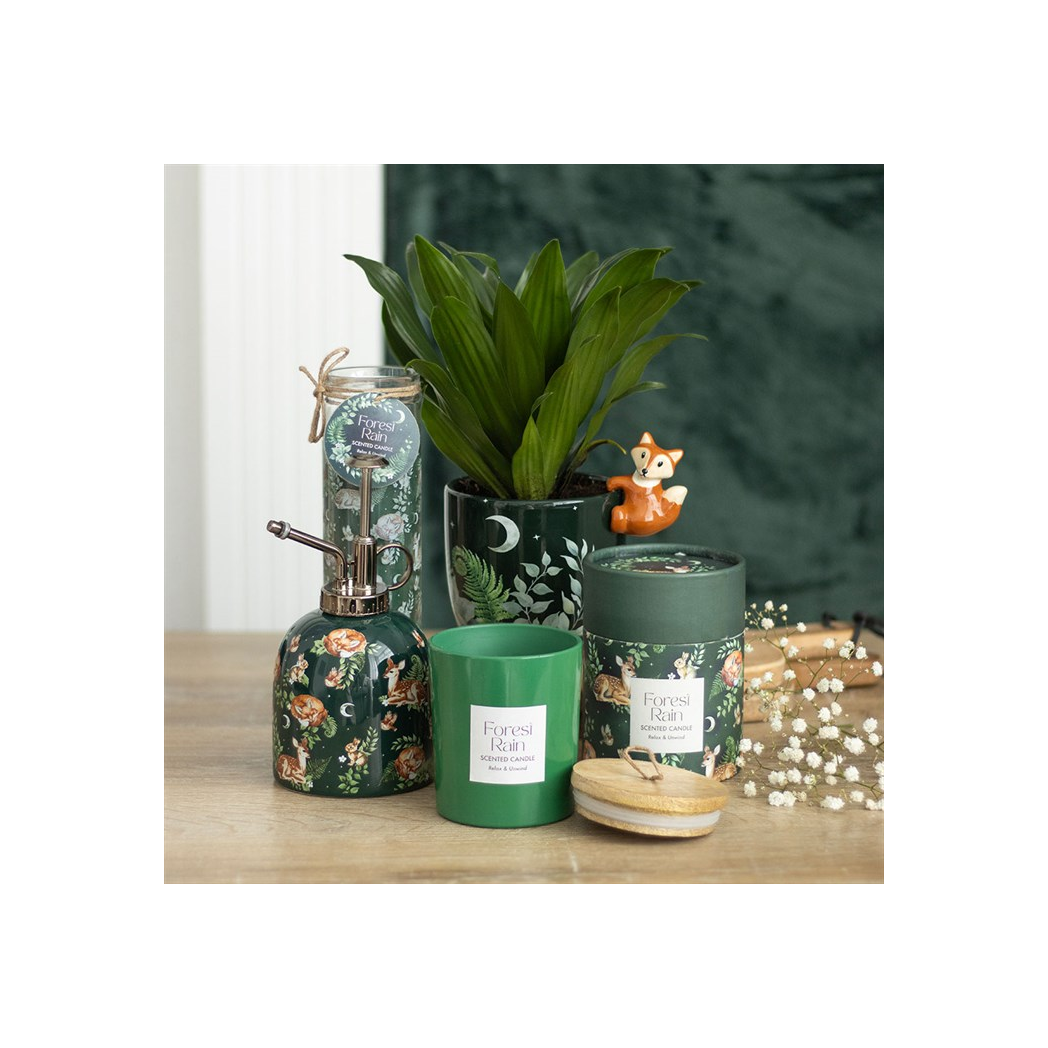 Charming Ceramic Plant Mister with Woodland Print for Happy Plants