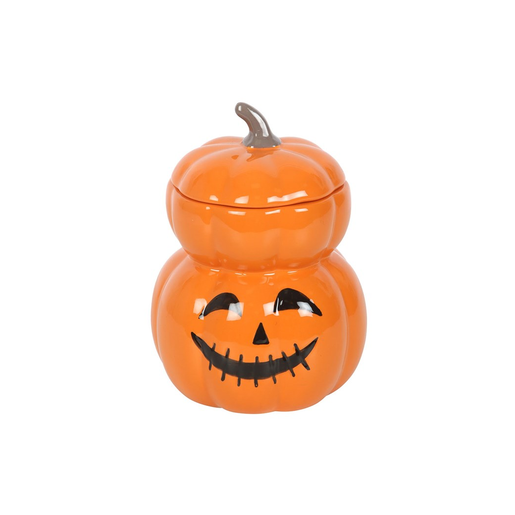 Something Different Stacked Pumpkin Oil Burner And Wax Warmer Halloween Fragrance Decor With Candlelit Glow