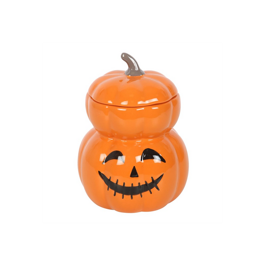 Something Different Stacked Pumpkin Oil Burner And Wax Warmer Halloween Fragrance Decor With Candlelit Glow