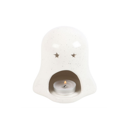 N/A Ghost Shaped Tealight Candle Holder with Pumpkin -