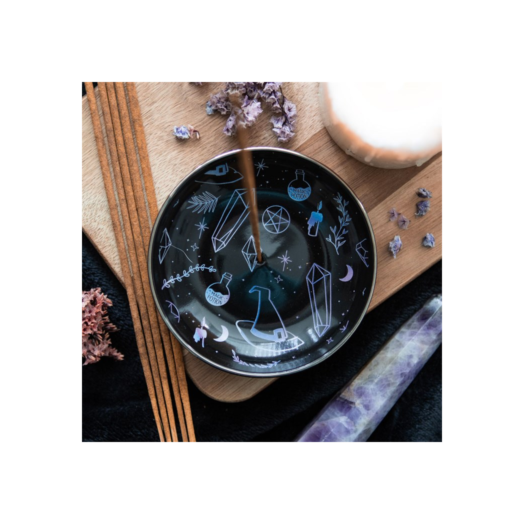 N/A Crystal Witch Incense Holder Plate -
