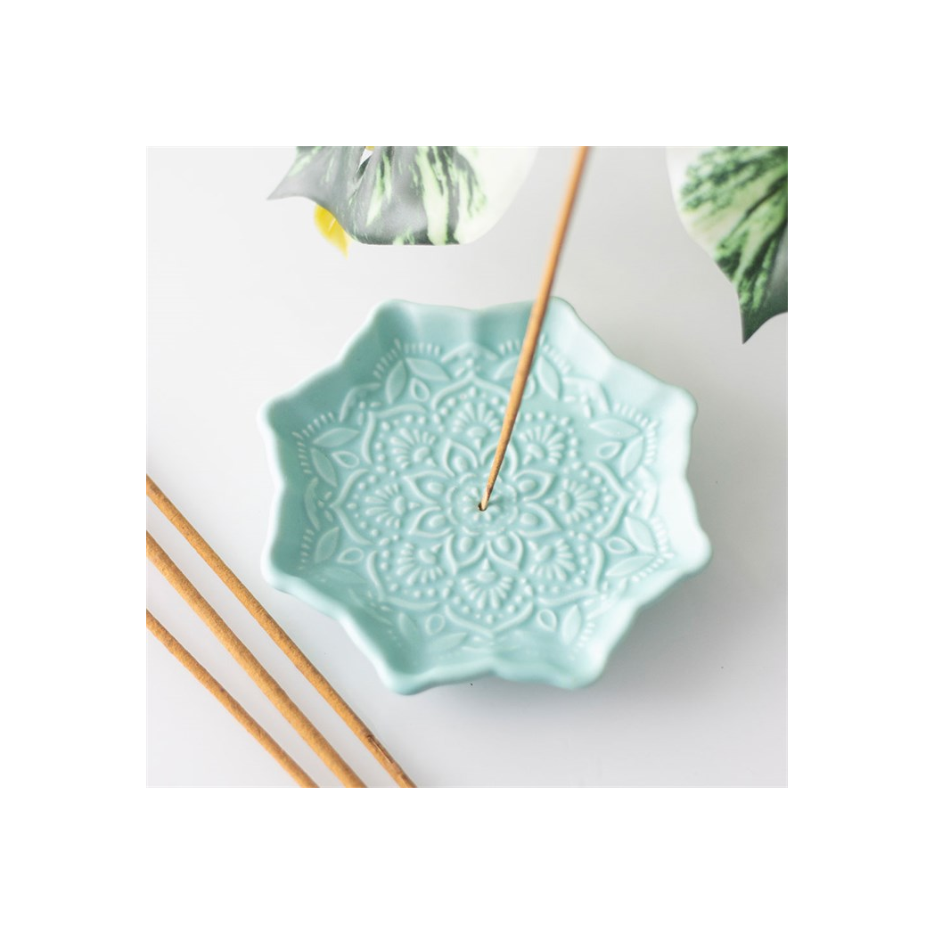 N/A Blue Mandala Incense Stick Holder -