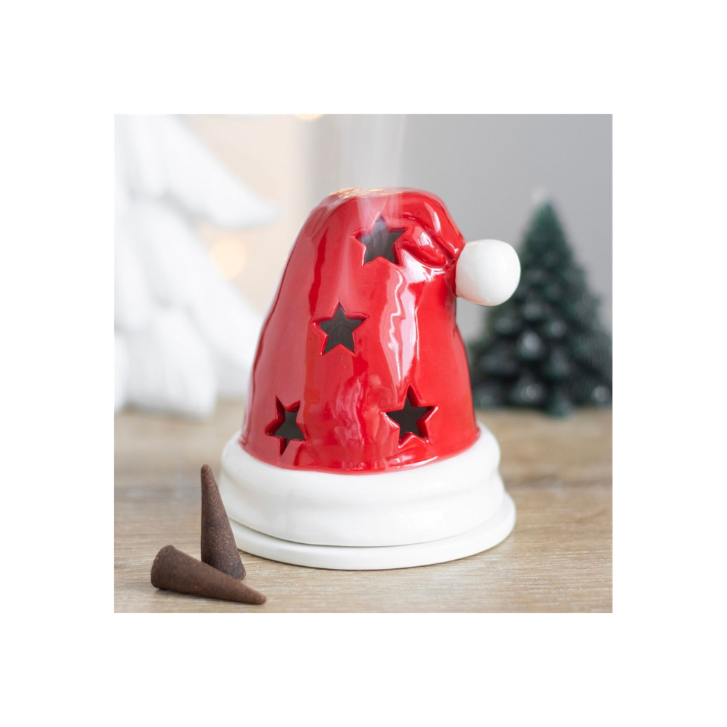 N/A Santa Hat Incense Cone Burner and Tealight Holder -
