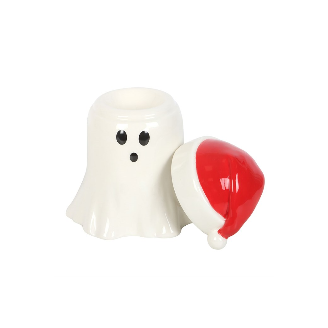 N/A Ghost with Santa Hat Oil Burner and Wax Warmer -