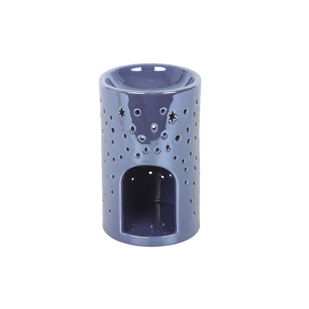 N/A Iridescent Purple Moon Pillar Oil Burner -