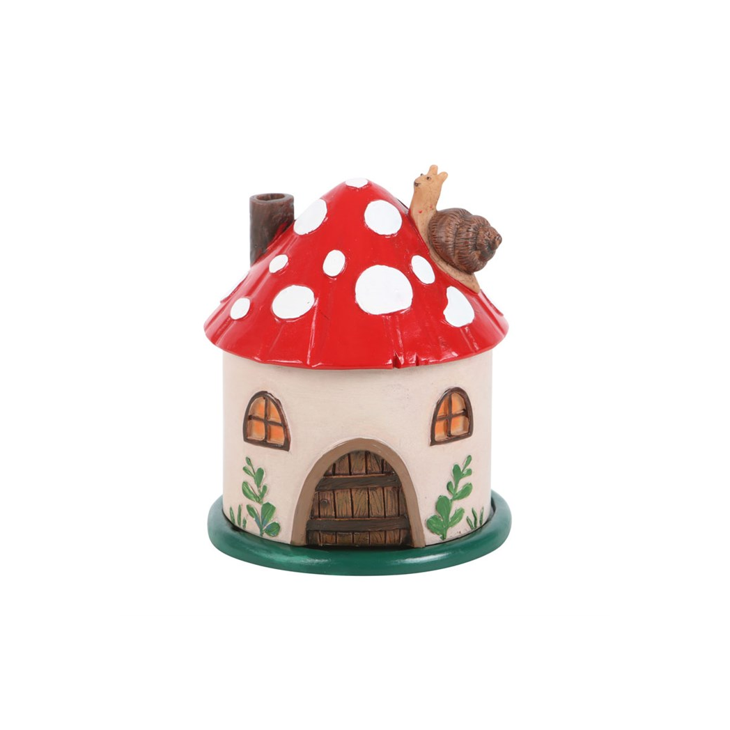 N/A Mushroom House Resin Incense Cone Burner -