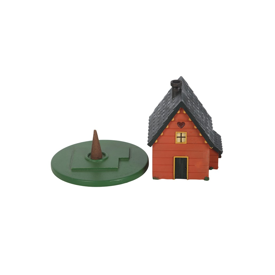 N/A Brown House Incense Cone Burner -