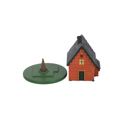 N/A Brown House Incense Cone Burner -