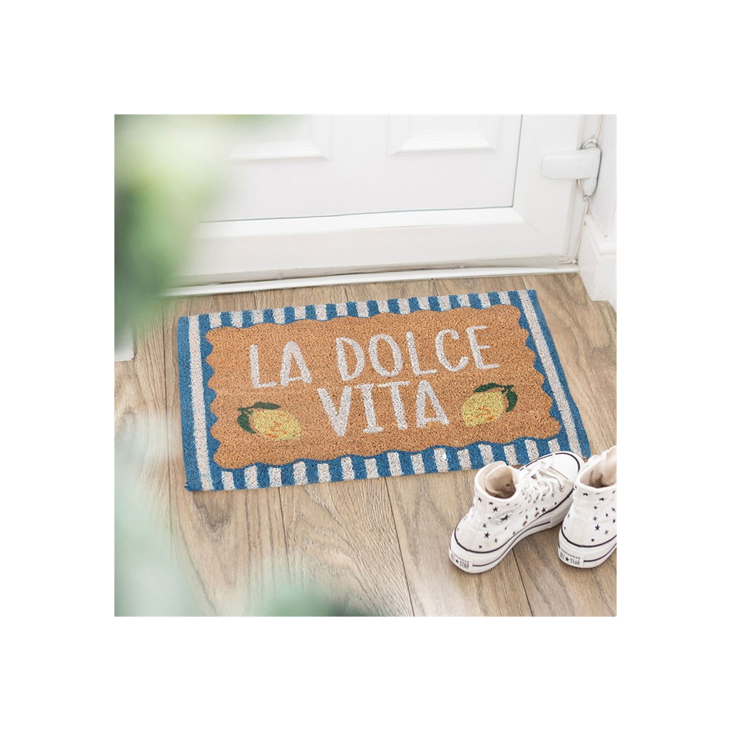 Vibrant Blue Doormat – La Dolce Vita Style for Your Entryway