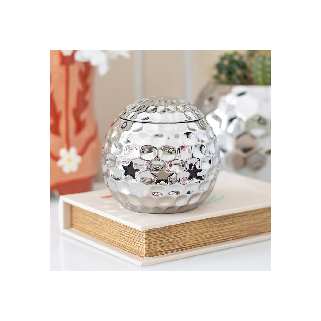 N/A Silver Disco Ball Oil Burner -