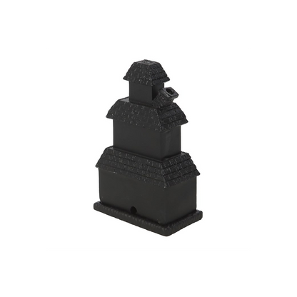 N/A Black Haunted House Incense Cone Holder -