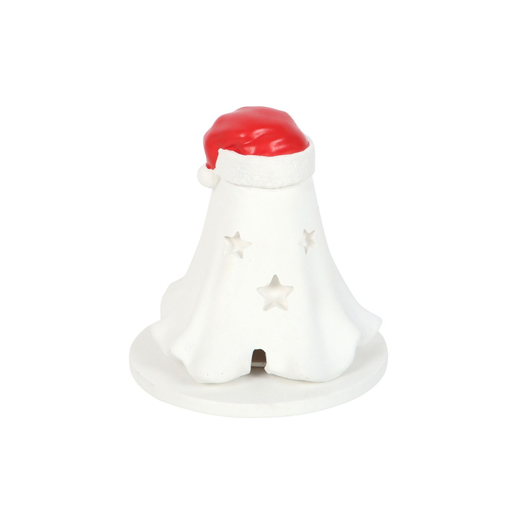 N/A Ghost with Santa Hat Incense Cone Holder -