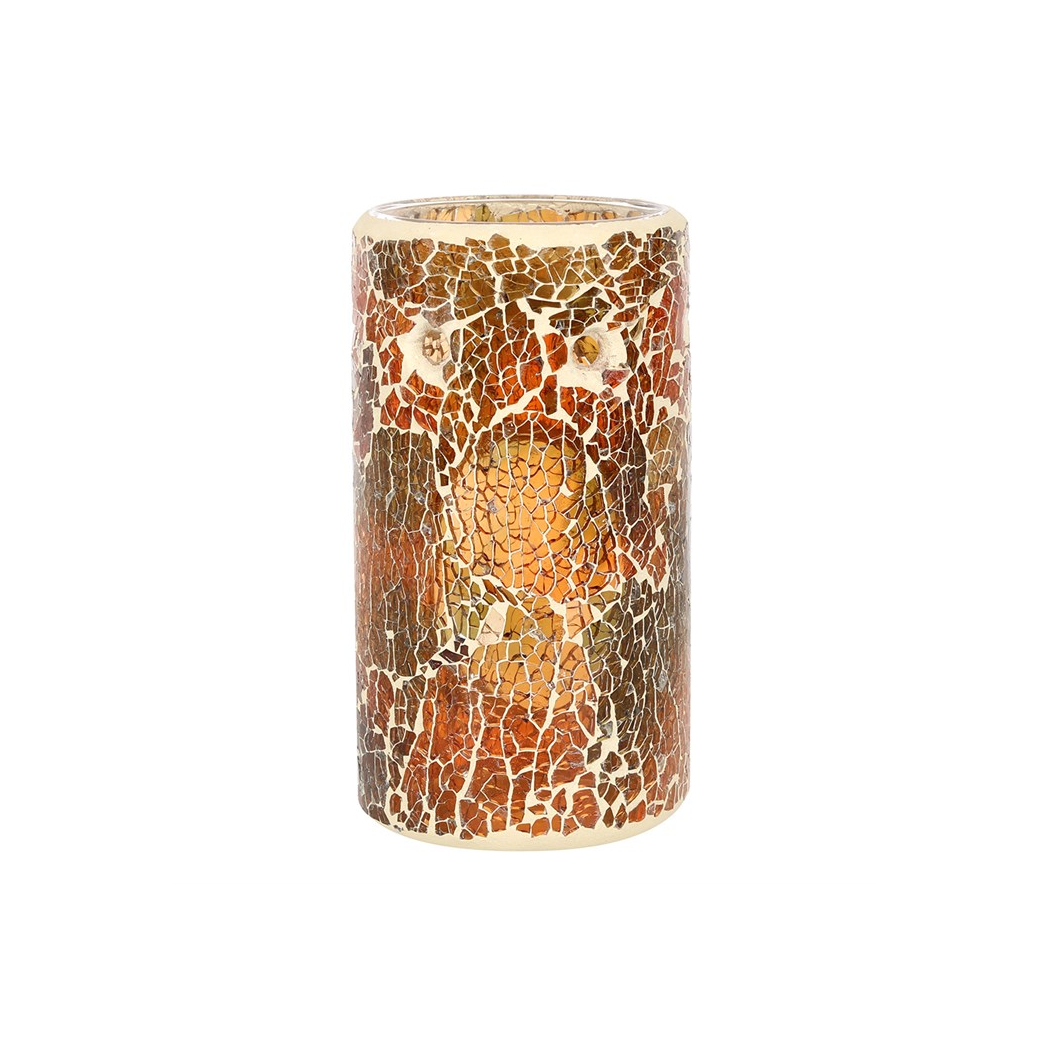 N/A Pillar Brown Crackle Oil Burner and Wax Warmer -