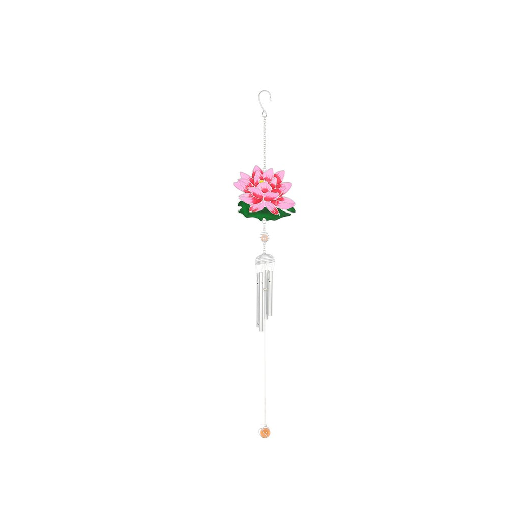Pink Water Lily Wind Chime for a Peaceful Garden