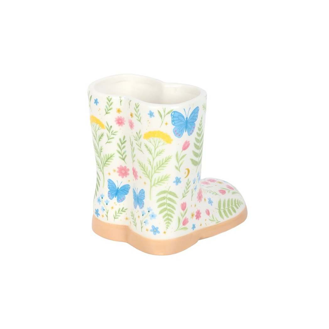 Brighten Your Space with the Floral Print Welly Boot Planter
