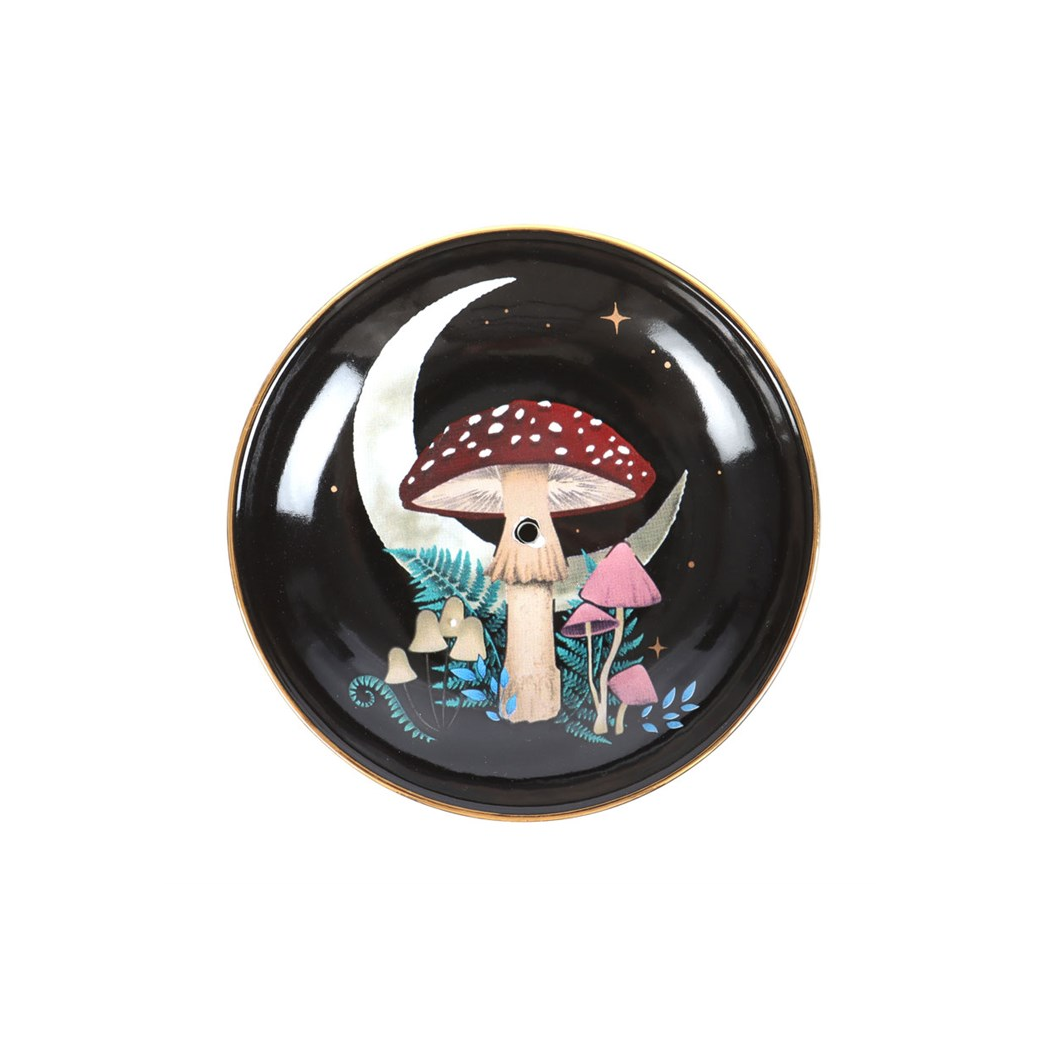 N/A Forest Mushroom Ceramic Incense Plate -
