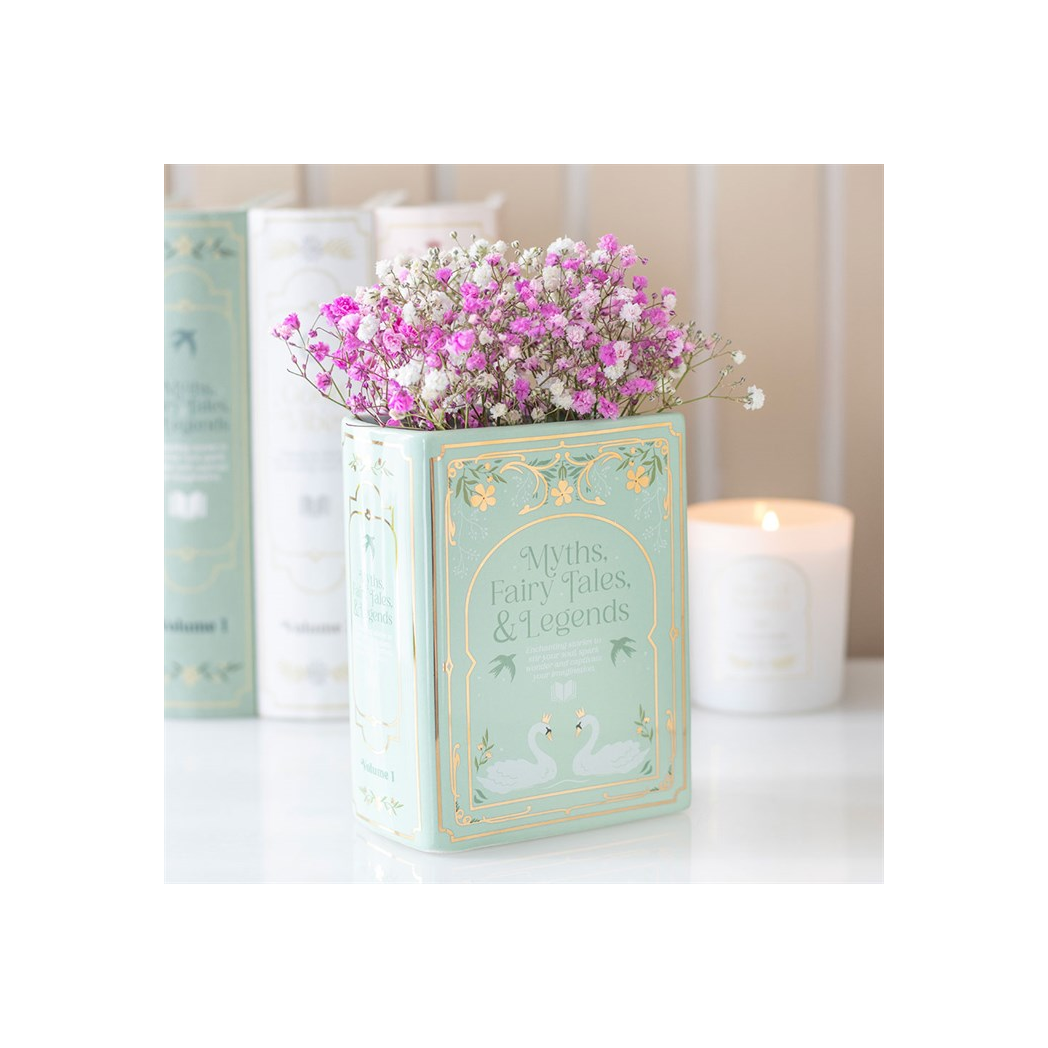 Charming Green Book Shaped Vase to Enrich Your Home Décor