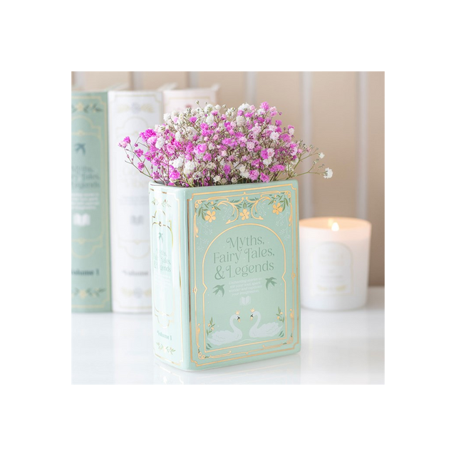Charming Green Book Shaped Vase to Enrich Your Home Décor