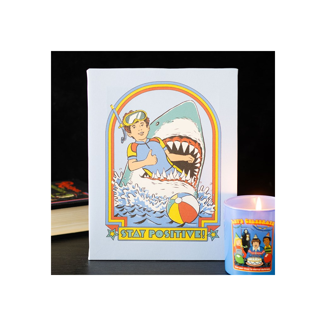 Stay Positive Canvas Plaque by Steven Rhodes – 19 x 25 cm