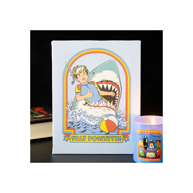 Stay Positive Canvas Plaque by Steven Rhodes – 19 x 25 cm
