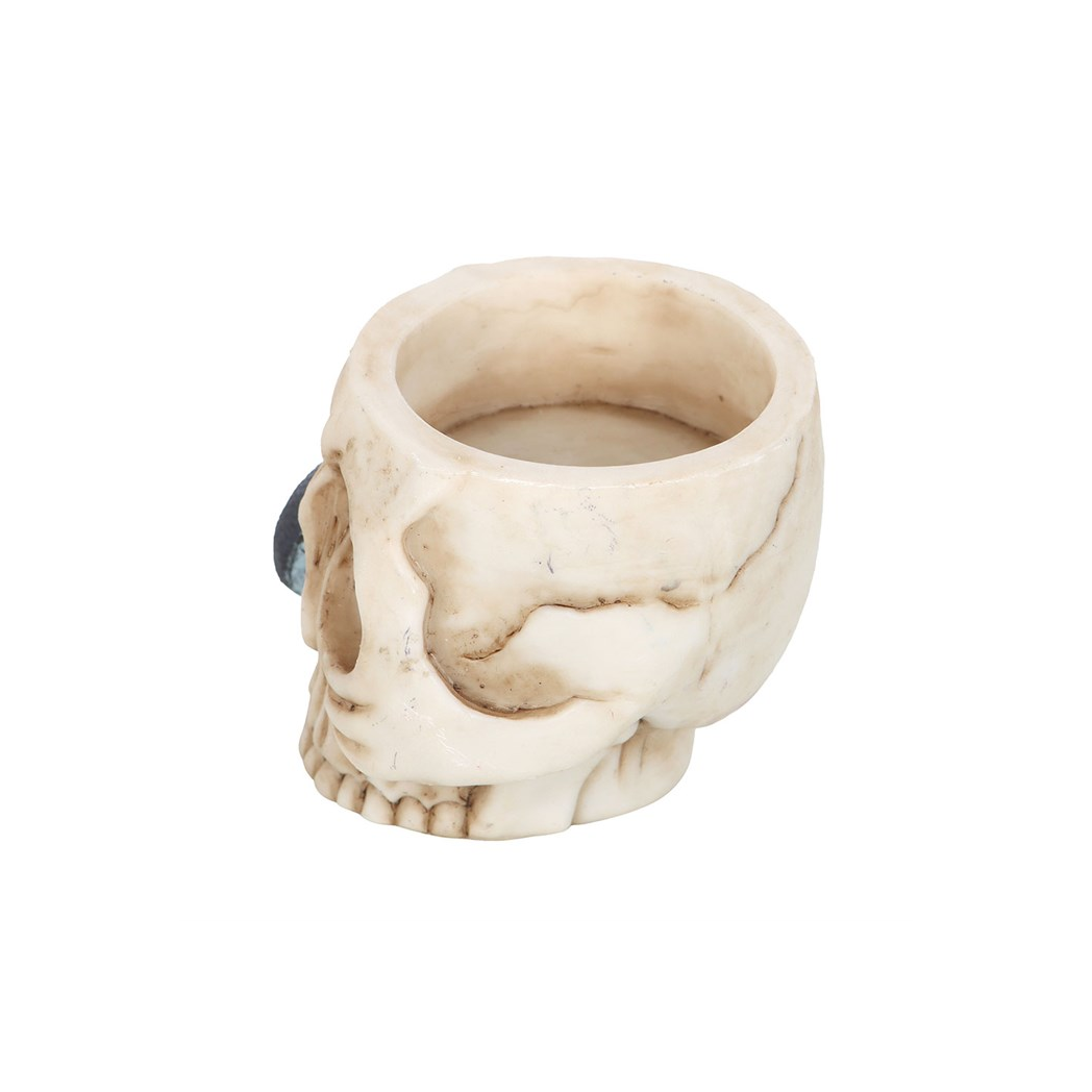 N/A Skull Tealight Holder with Snake -