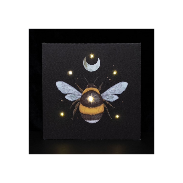 Forest Bee Light Up Canvas Plaque