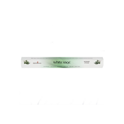 Elements White Sage Incense Sticks – Set of 6 Packs (120 Sticks)
