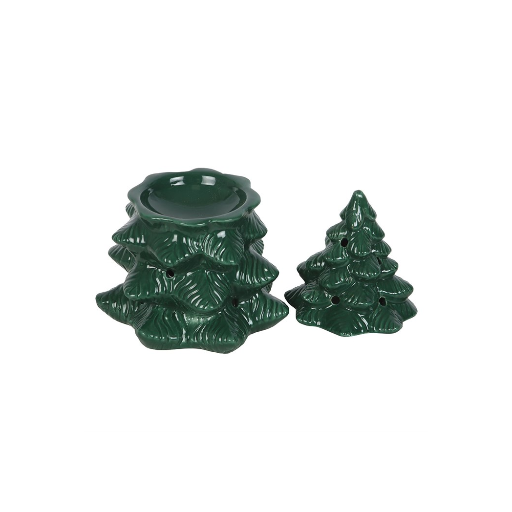 N/A Green Fir Tree Oil Burner and Wax Warmer -