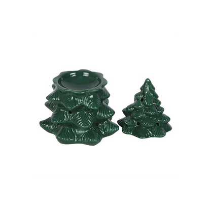 N/A Green Fir Tree Oil Burner and Wax Warmer -