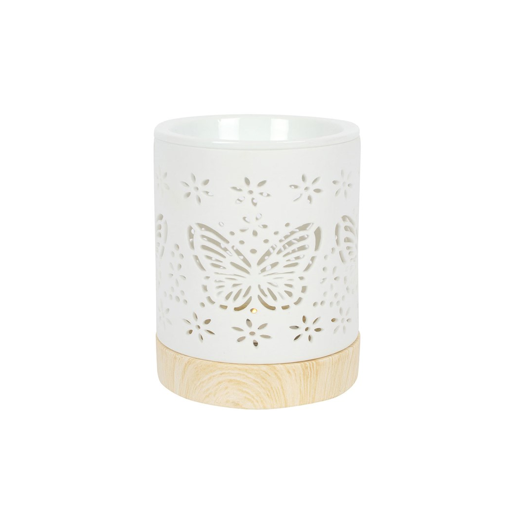 N/A Matte Ceramic Butterfly Oil Burner -