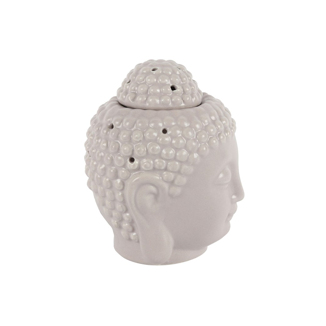 N/A Small Grey Buddha Head Oil Burner -