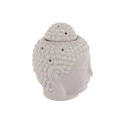 N/A Small Grey Buddha Head Oil Burner -