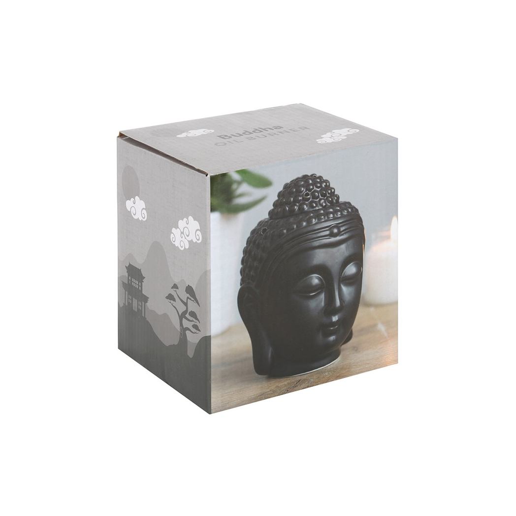 N/A Black Buddha Head Oil Burner -