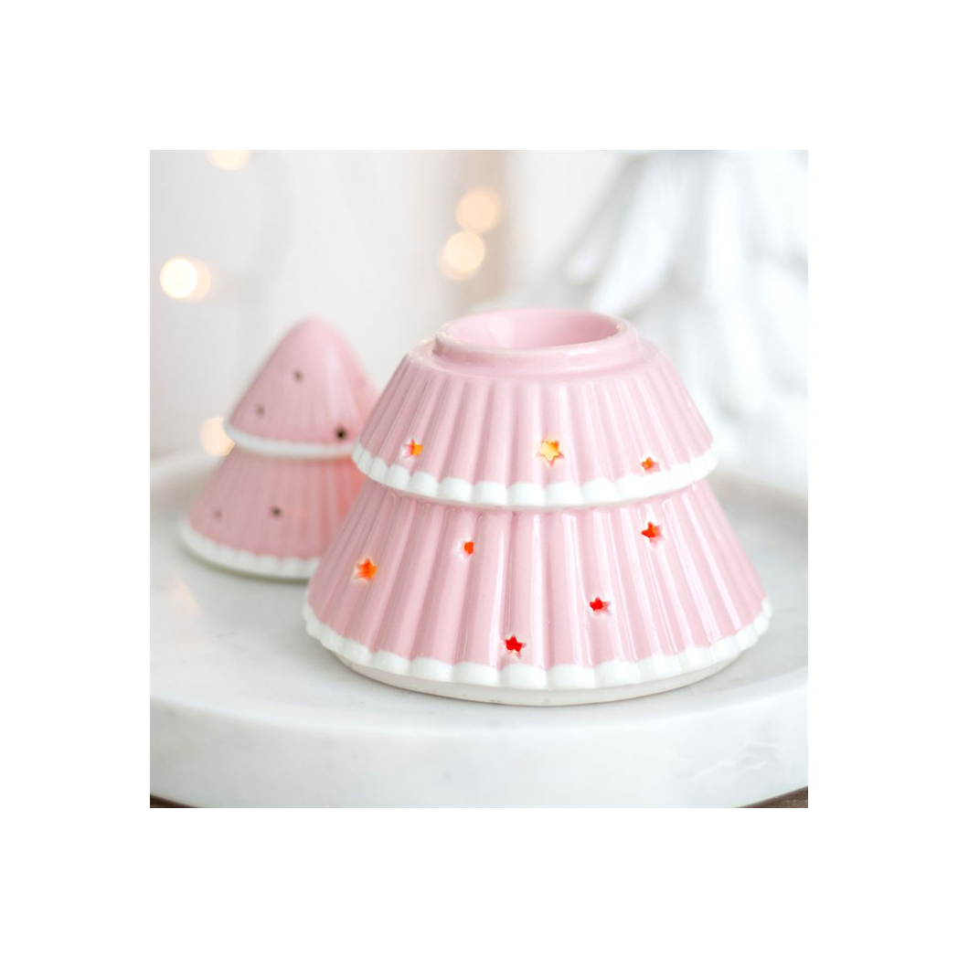 N/A Pink Christmas Tree Oil Burner -