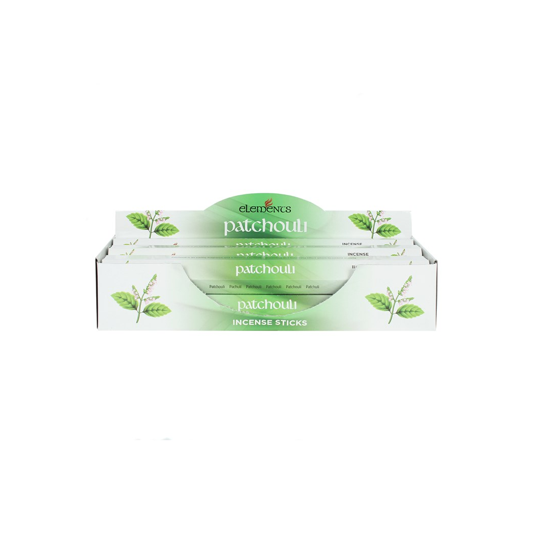 Elements Patchouli Incense Sticks – Set of 6 Packs (120 Sticks)