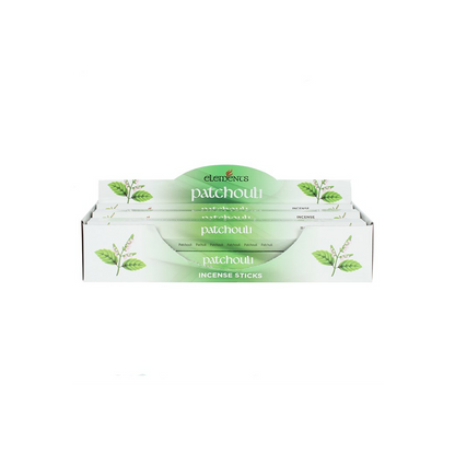Elements Patchouli Incense Sticks – Set of 6 Packs (120 Sticks)