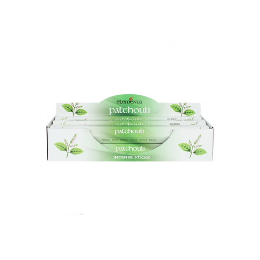 Bâtonnets d'encens Patchouli Elements – Lot de 6 paquets (120 bâtonnets)
