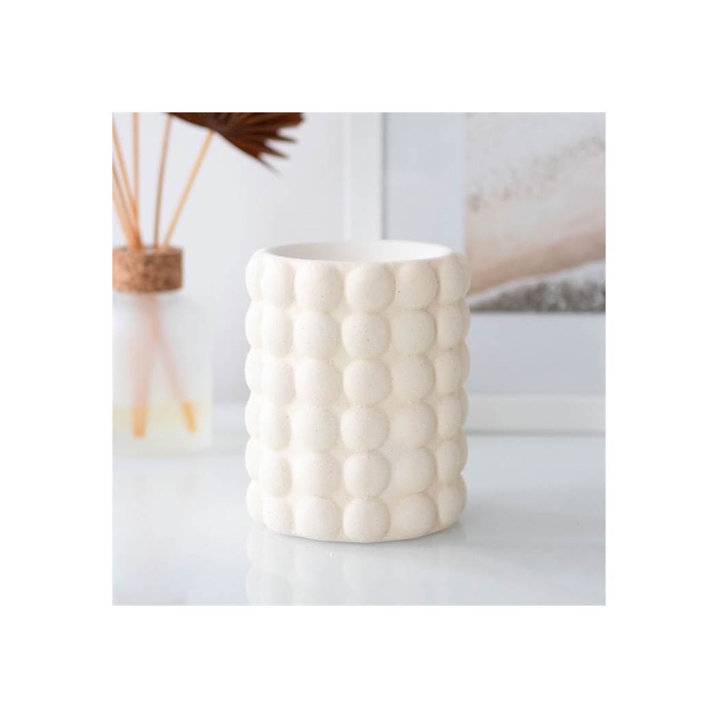 N/A Cream Speckle Bubble Oil Burner and Wax Warmer -