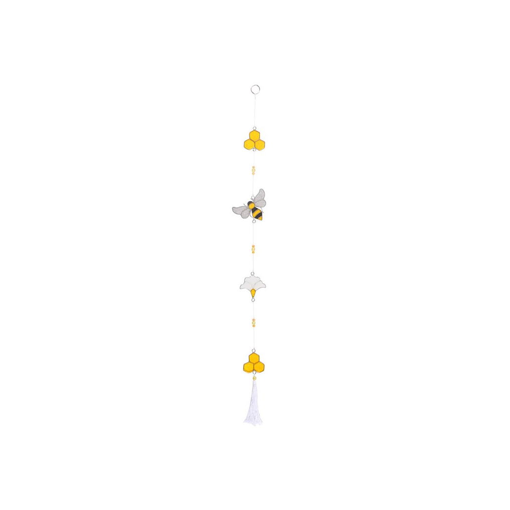Delightful Bee and Honeycomb Suncatchers - Nature's Charm for Your Home