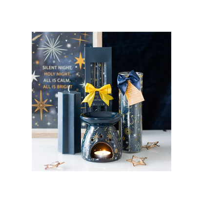 N/A Blue Starry Night Oil Burner and Wax Warmer -