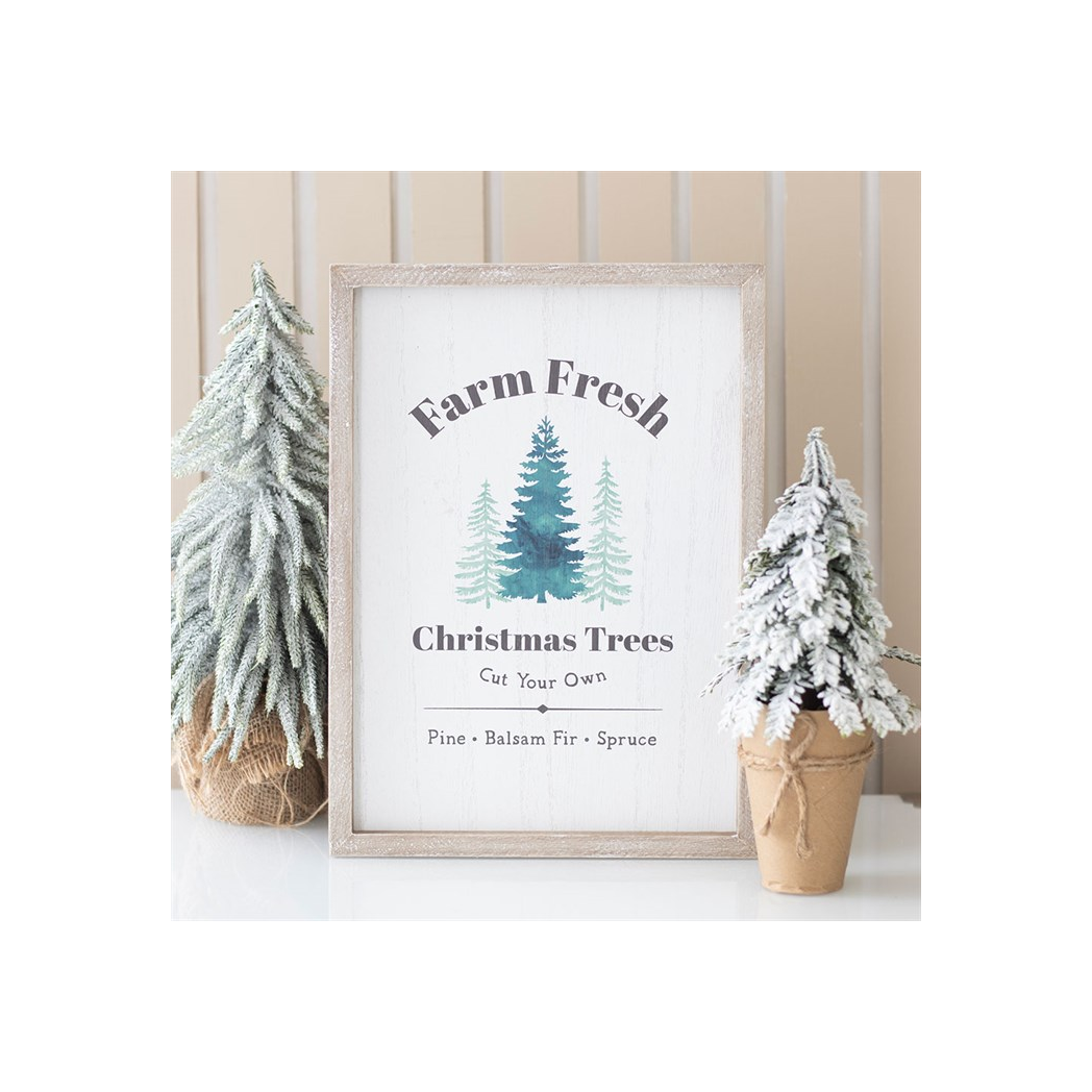 Farm Fresh Christmas Trees Wall Art – Framed Holiday Print