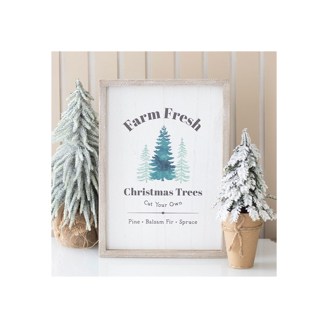 Farm Fresh Christmas Trees Wall Art – Framed Holiday Print